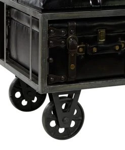 Grayson Lane Industrial Shiny Black Storage Bench -GRAYSON LANE shop 330901639 AlternateImage3 l