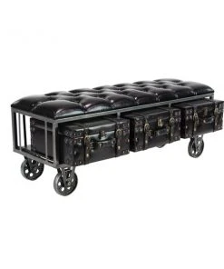 Grayson Lane Industrial Shiny Black Storage Bench -GRAYSON LANE shop 330901639 AlternateImage5 l