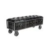 Grayson Lane Industrial Shiny Black Storage Bench