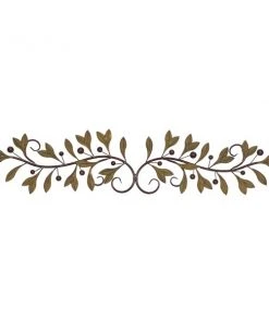 Grayson Lane 11-in H x 48-in W Green Metal Traditional Floral and Botanical Wall Accent