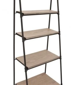 Grayson Lane 17-in D x 24-in W x 72-in H 5-Tier Leaning Wood Shelves -GRAYSON LANE shop 330901650 AlternateImage3 l
