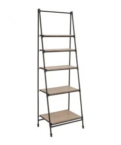 Grayson Lane 17-in D x 24-in W x 72-in H 5-Tier Leaning Wood Shelves -GRAYSON LANE shop 330901650 AlternateImage5 l