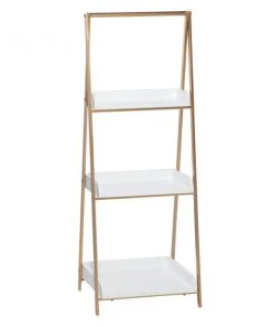 Grayson Lane 16-in D x 18-in W x 48.5-in H 0-Tier Leaning Wood Shelves