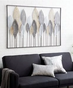 Grayson Lane 37-in H x 59-in W Black Metal Farmhouse/Rustic Floral and Botanical Wall Accent -GRAYSON LANE shop 330901656 AlternateImage3 l