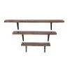 Grayson Lane 48-in L x 9-in H x 9-in D Industrial Black/Brown Wooden Wall Shelf - Set of 3
