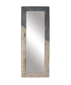 Grayson Lane 71-in L X 27.70-in W Farmhouse Rectangle Cream Framed Wall Mirror