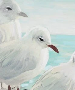 Grayson Lane Silver Wood Framed 47-in H x 36-in W Coastal Birds Canvas Painting -GRAYSON LANE shop 330901665 AlternateImage4 l