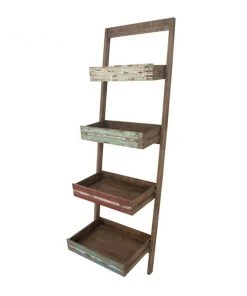 Grayson Lane 18-in D x 23-in W x 70-in H 4-Tier Leaning Wood Shelves -GRAYSON LANE shop 330901666 AlternateImage5 l
