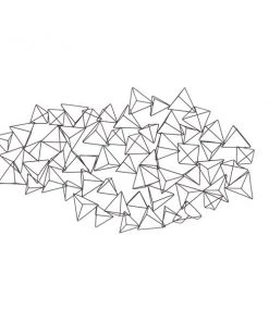 Grayson Lane 27-in H x 48-in W Black Metal Modern Abstract Wall Accent