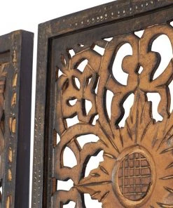 Grayson Lane 48-in H x 16-in W Brown Wood Traditional Ornamental Wall Accent - 2-Pack 9 Grayson Lane 48-in H x 16-in W Brown Wood Traditional Ornamental Wall Accent - 2-Pack -GRAYSON LANE shop 330901680 AlternateImage6 l