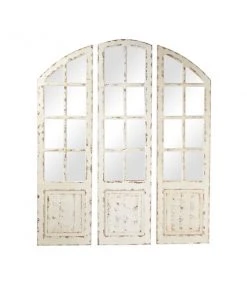 Grayson Lane 60-in L X 16-in W Vintage Arch White Framed Wall Mirror