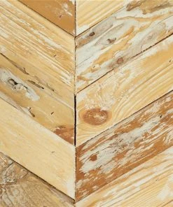 Grayson Lane 22.80-in H x 51.80-in W Brown Teak Wood and Metal Farmhouse/Rustic Abstract Wall Accent -GRAYSON LANE shop 330901686 AlternateImage5 l