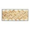 Grayson Lane 22.80-in H x 51.80-in W Brown Teak Wood and Metal Farmhouse/Rustic Abstract Wall Accent