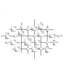 Grayson Lane 44-in H x 28-in W Clear Metal Glam Abstract Wall Accent