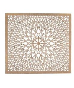 Grayson Lane 48-in H x 48-in W Brown/Tan Wood Traditional Ornamental Wall Accent