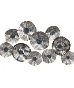 Grayson Lane 28-in H x 46-in W Silver Metal Modern/Contemporary Floral and Botanical Wall Accent