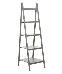 Grayson Lane 19-in D x 22-in W x 65-in H 5-Tier Leaning Wood Shelves