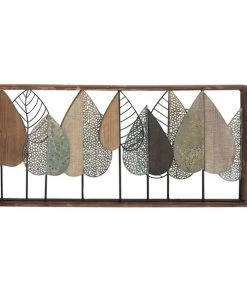 Grayson Lane 22-in H x 47-in W Brown MDF and Metal Modern/Contemporary Floral and Botanical Wall Accent