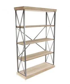 Grayson Lane 17-in D x 48-in W x 72-in H 5-Tier Decorative Wood Shelves