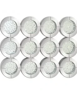 Grayson Lane 29.31-in L X 39.25-in W Glam Round Silver Framed Wall Mirror