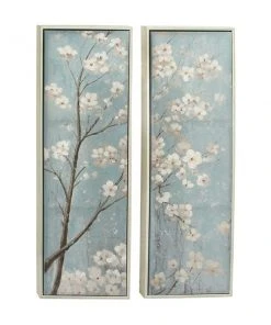 Grayson Lane Silver Wood Framed 59-in H x 20-in W Floral Wood Painting -GRAYSON LANE shop 330901704 AlternateImage5 l