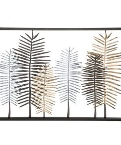 Grayson Lane 30-in H x 45-in W Black Metal Modern/Contemporary Floral and Botanical Wall Accent