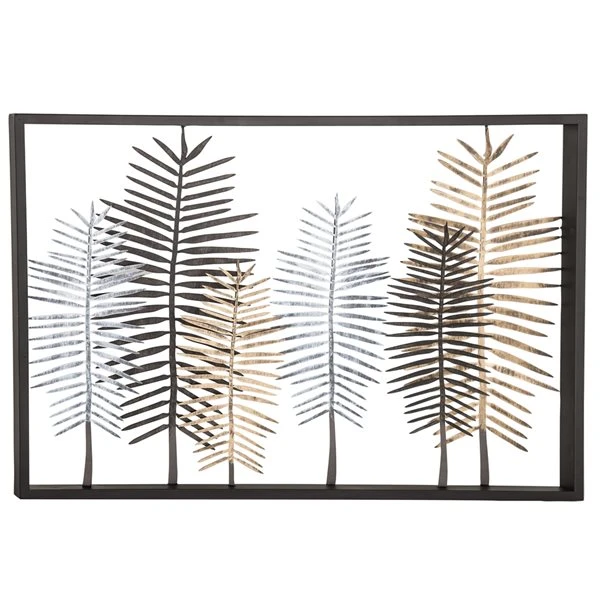 Grayson Lane 30-in H x 45-in W Black Metal Modern/Contemporary Floral and Botanical Wall Accent 1 Grayson Lane 30-in H x 45-in W Black Metal Modern/Contemporary Floral and Botanical Wall Accent