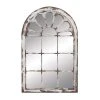 Grayson Lane 51.88-in L X 34.31-in W Vintage Arch White Framed Wall Mirror