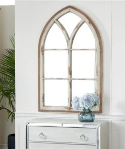 Grayson Lane 51-in L X 31.5-in W Vintage Arch White Framed Wall Mirror 7 Grayson Lane 51-in L X 31.5-in W Vintage Arch White Framed Wall Mirror -GRAYSON LANE shop 330901720 AlternateImage2 l