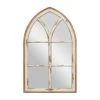 Grayson Lane 51-in L X 31.5-in W Vintage Arch White Framed Wall Mirror