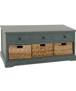 Grayson Lane Rustic Blue Storage Bench -GRAYSON LANE shop 330901721 AlternateImage6 l
