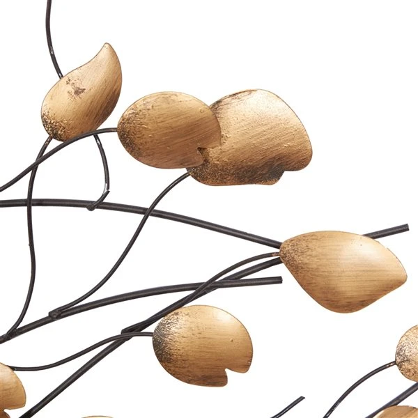 330901724_AlternateImage5_l.jpg Grayson Lane 16-in H x 60-in W Gold Metal Modern/Contemporary Floral and Botanical Wall Accent -GRAYSON LANE shop 330901724 AlternateImage5 l