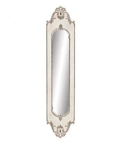 Grayson Lane 72-in L X 16-in W Vintage Irregular White Framed Wall Mirror