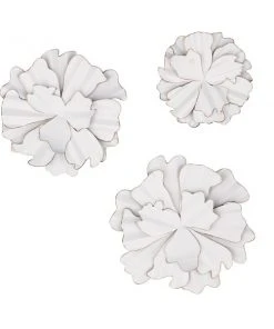 Grayson Lane 19-in H x 19-in W White Metal Modern/Contemporary Ornamental Wall Accent - 3-Pack