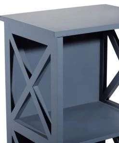 Grayson Lane 12-in D x 16-in W x 51-in H 4-Tier Grey Decorative Wood Shelves -GRAYSON LANE shop 330901740 AlternateImage3 l