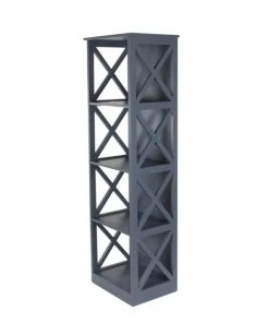 Grayson Lane 12-in D x 16-in W x 51-in H 4-Tier Grey Decorative Wood Shelves -GRAYSON LANE shop 330901740 AlternateImage5 l