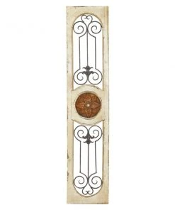 Grayson Lane 58-in H x 12-in W White Metal Farmhouse/Rustic Ornamental Wall Accent