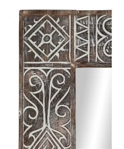 Grayson Lane 71-in L X 31.5-in W Eclectic Rectangle Brown Framed Wall Mirror -GRAYSON LANE shop 330901758 AlternateImage4 l