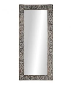 Grayson Lane 71-in L X 31.5-in W Eclectic Rectangle Brown Framed Wall Mirror