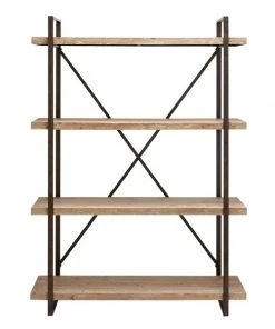 Grayson Lane 14-in D x 47-in W x 67-in H 4-Tier Decorative Wood Shelves