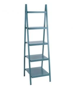 Grayson Lane 19-in D x 21-in W x 65-in H 5-Tier Leaning Wood Shelves