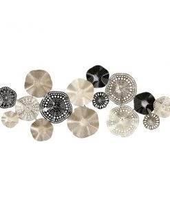 Grayson Lane 25-in H x 59-in W Silver Metal Modern/Contemporary Ornamental Wall Accent