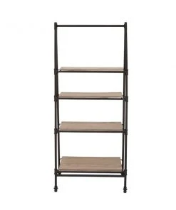 Grayson Lane 14-in D x 25-in W x 56-in H 4-Tier Leaning Wood Shelves