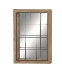 Grayson Lane 52.13-in L X 36.5-in W Industrial Rectangle Brown Framed Wall Mirror -GRAYSON LANE shop 330901773 AlternateImage5 l