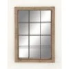 Grayson Lane 52.13-in L X 36.5-in W Industrial Rectangle Brown Framed Wall Mirror