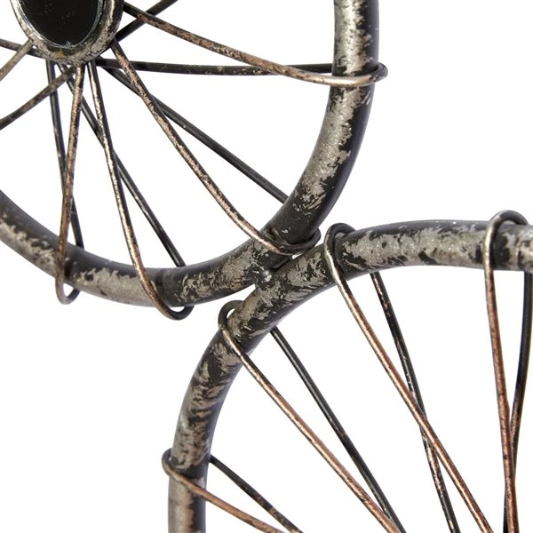 Grayson Lane 34-in H x 60-in W Silver Metal Industrial Ornamental Wall Accent 3 Grayson Lane 34-in H x 60-in W Silver Metal Industrial Ornamental Wall Accent - Image 3