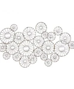 Grayson Lane 34-in H x 60-in W Silver Metal Industrial Ornamental Wall Accent