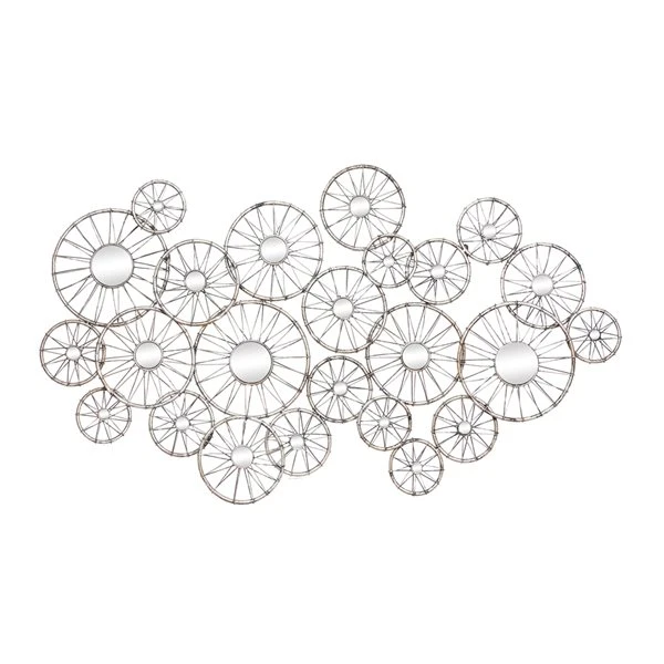 Grayson Lane 34-in H x 60-in W Silver Metal Industrial Ornamental Wall Accent 1 Grayson Lane 34-in H x 60-in W Silver Metal Industrial Ornamental Wall Accent