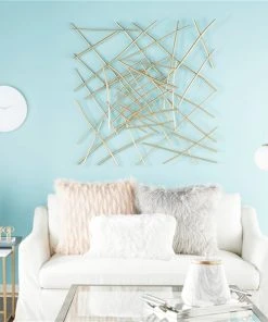 Grayson Lane 48-in H x 48-in W Gold Metal Modern/Contemporary Abstract Wall Accent -GRAYSON LANE shop 330901780 AlternateImage3 l