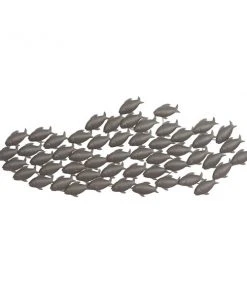 Grayson Lane 20-in H x 53-in W Brown Metal Coastal Fish Wall Accent